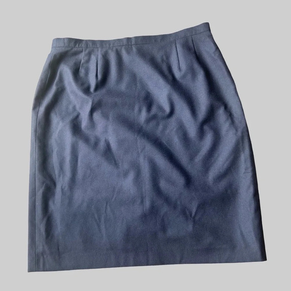 Vintage Jobis Navy Wool Cashmere Pencil Skirt - Picture 1 of 12